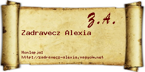 Zadravecz Alexia névjegykártya